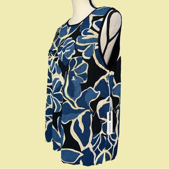 Chico’s Traveler Floral Shell Tank Top NWT - Picture 3 of 8